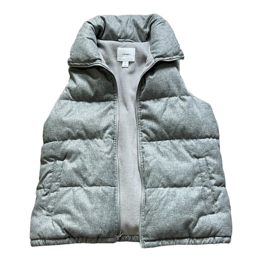Old Navy gray Puffer jacket women’s SZ Medium - Picture 4 of 10